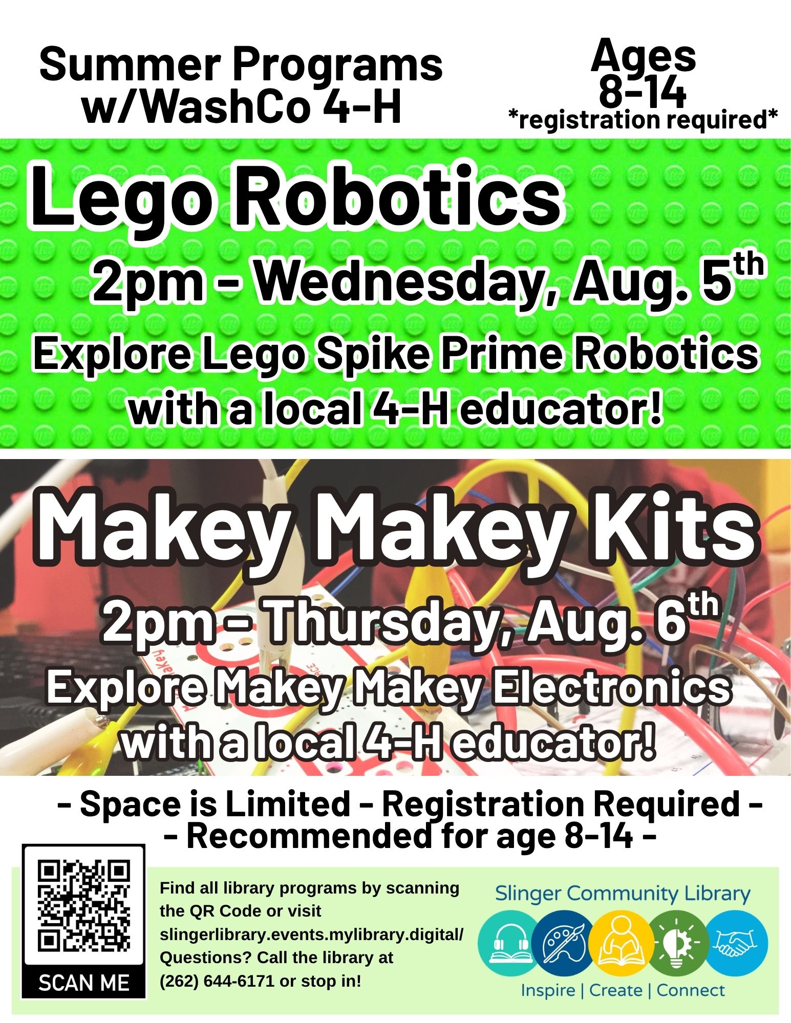 flyer for childrens programs. contact library for details