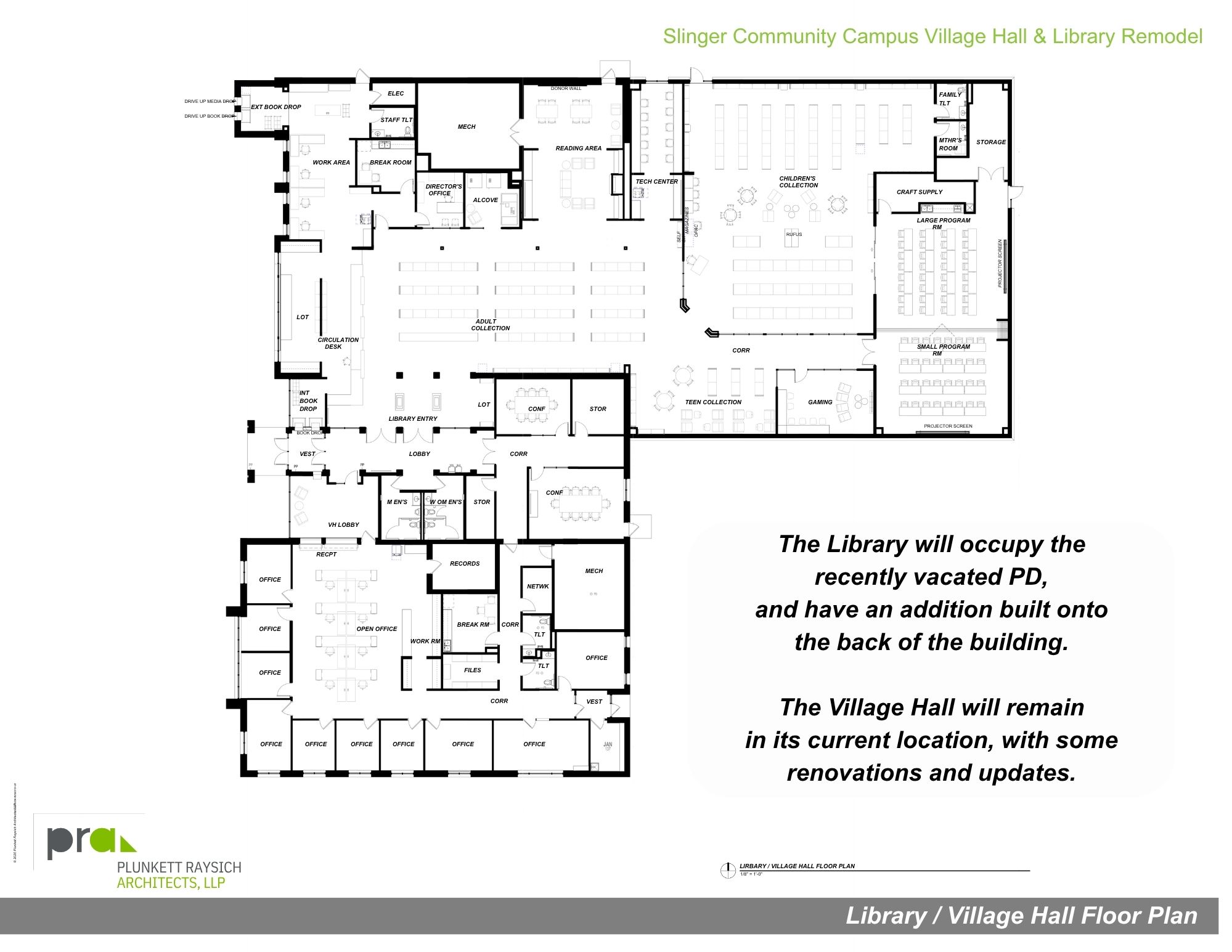 floorplan for future library. contact library for details